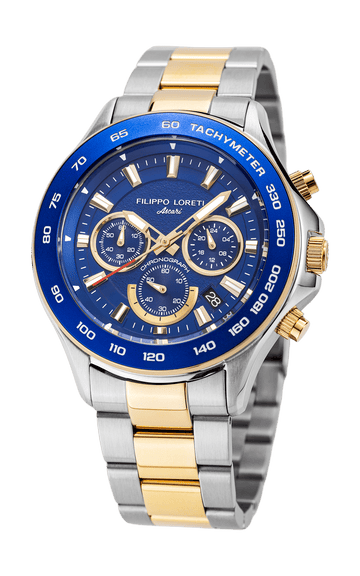 Ascari Monza Two Tone Blue Gold Large Edition