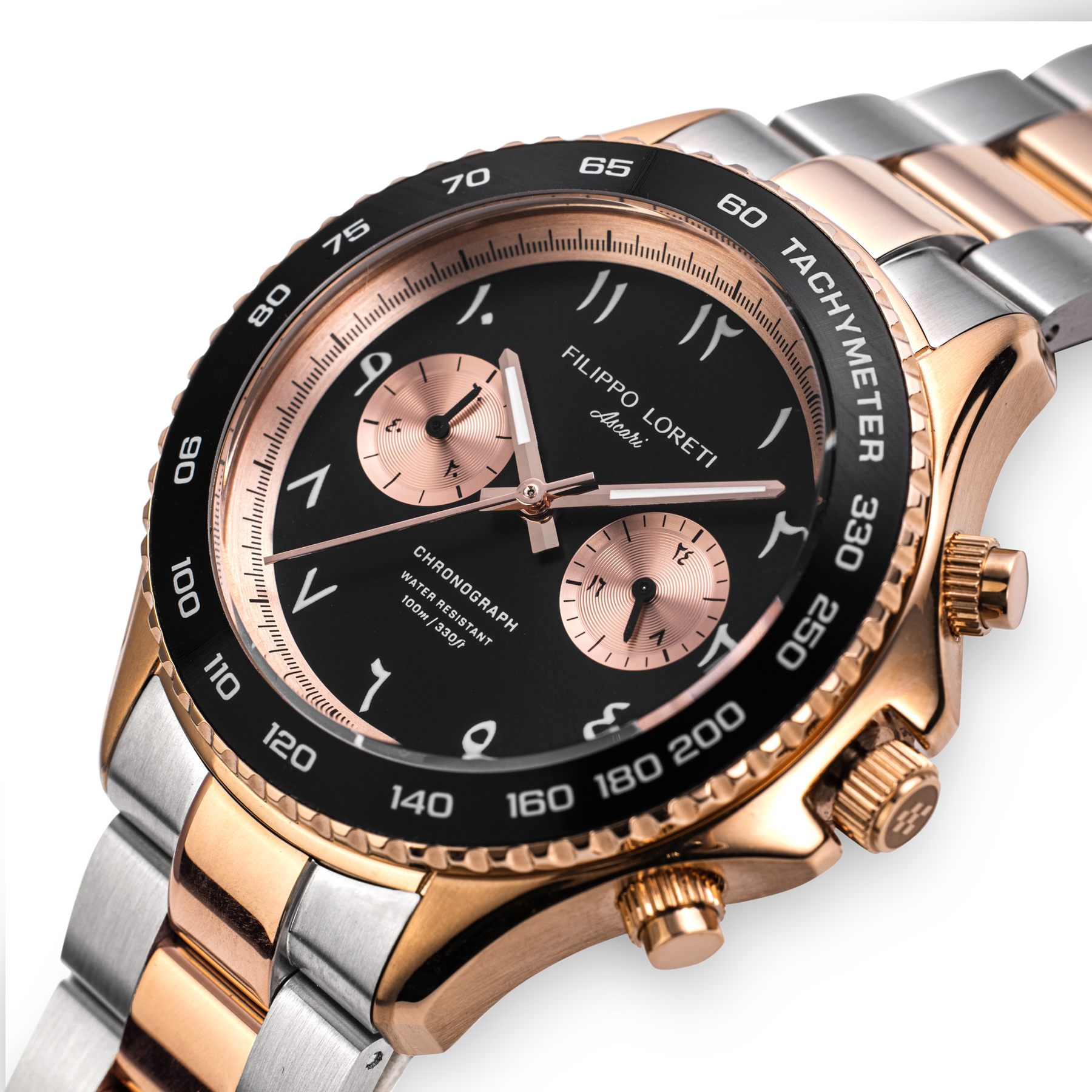 Ascari Arabic Dial Two Tone Rose Gold