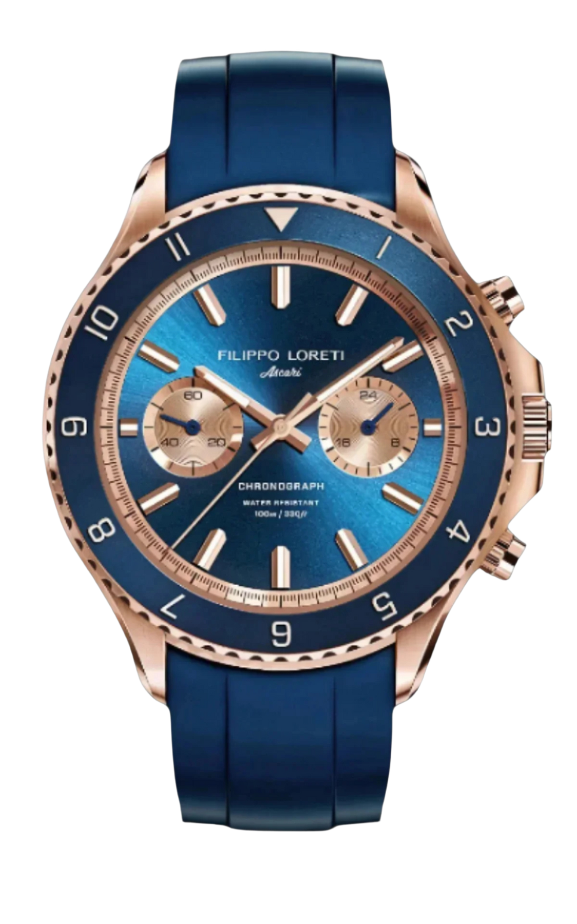 Ascari Indigo Rose Gold Rubber