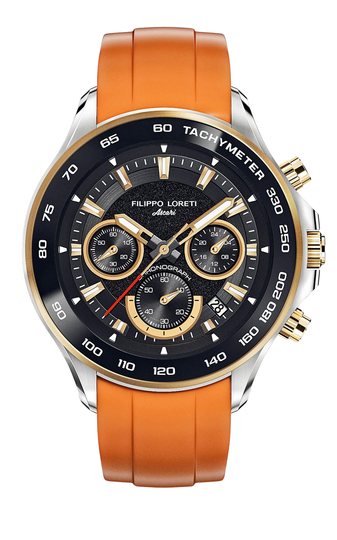 Ascari Monza Two Tone Black Gold Tiger Rubber