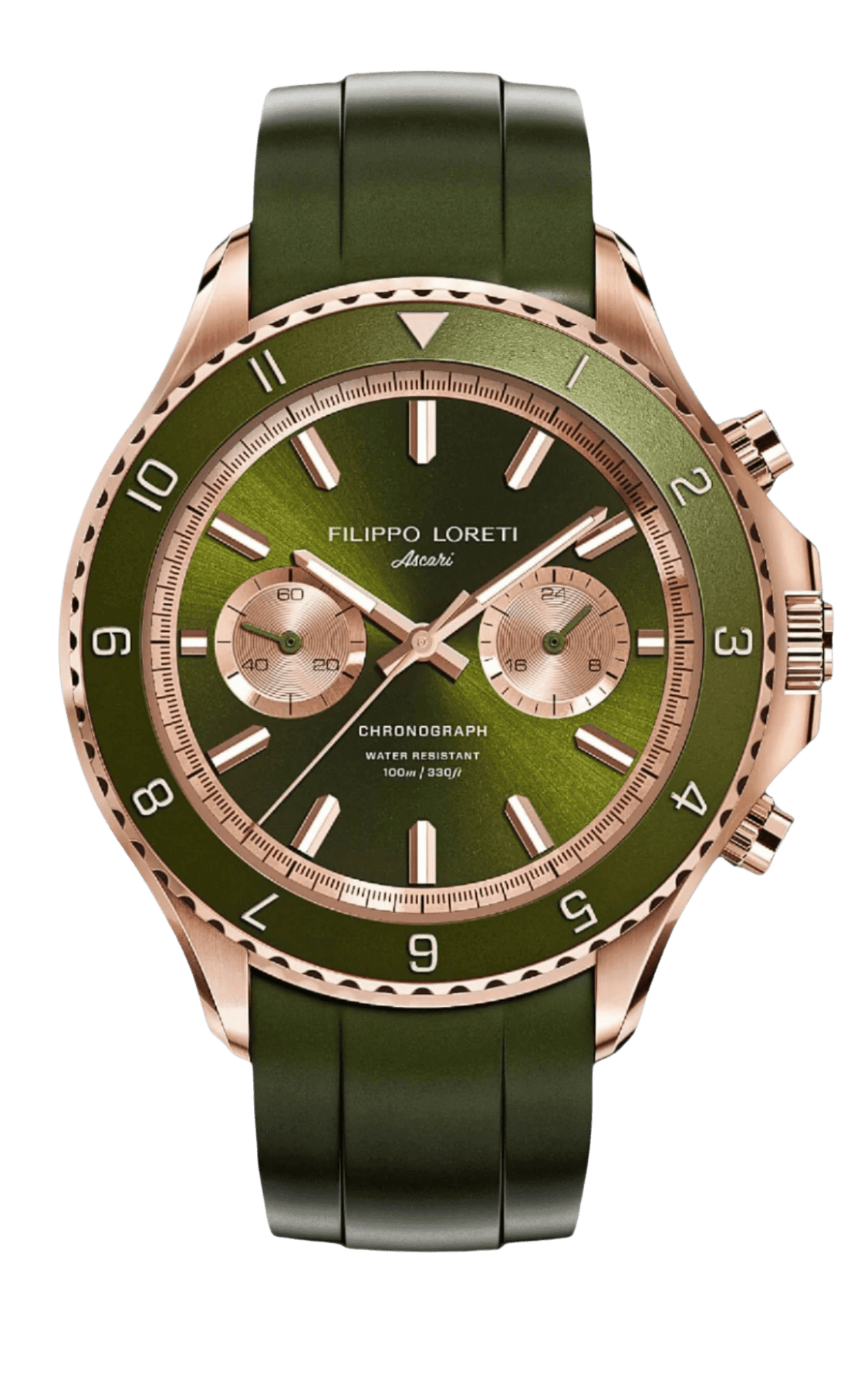 Ascari Moss Rose Gold Rubber