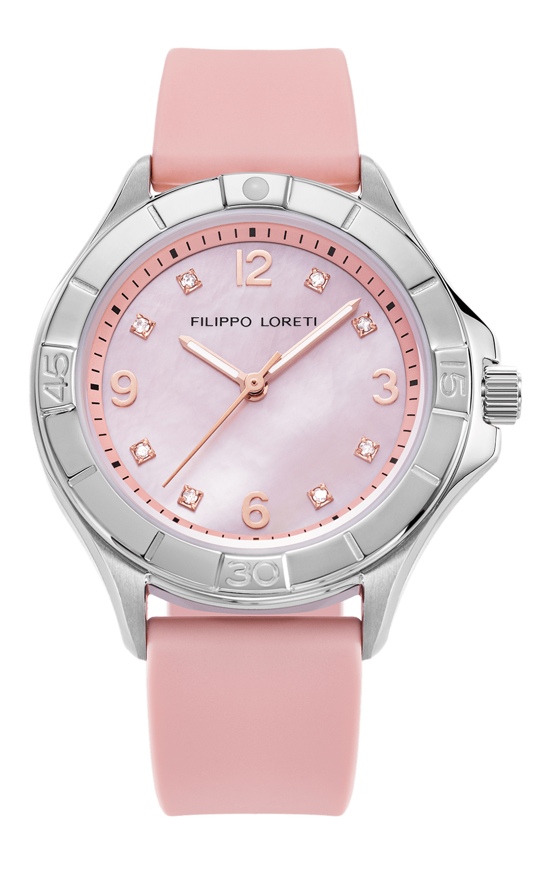 Filippo loretti women\'s watch. Venice Moonphase Silver Mesh Watch For Men Women Online  main image 3