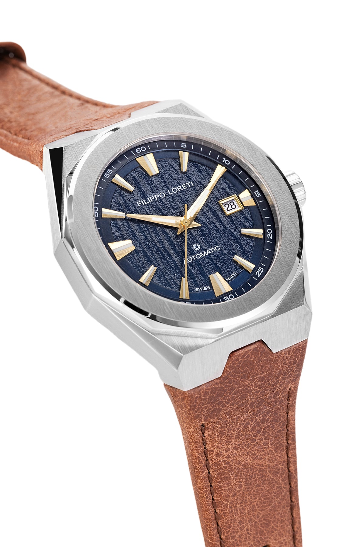 Matterhorn Blue Automatic Brown Leather