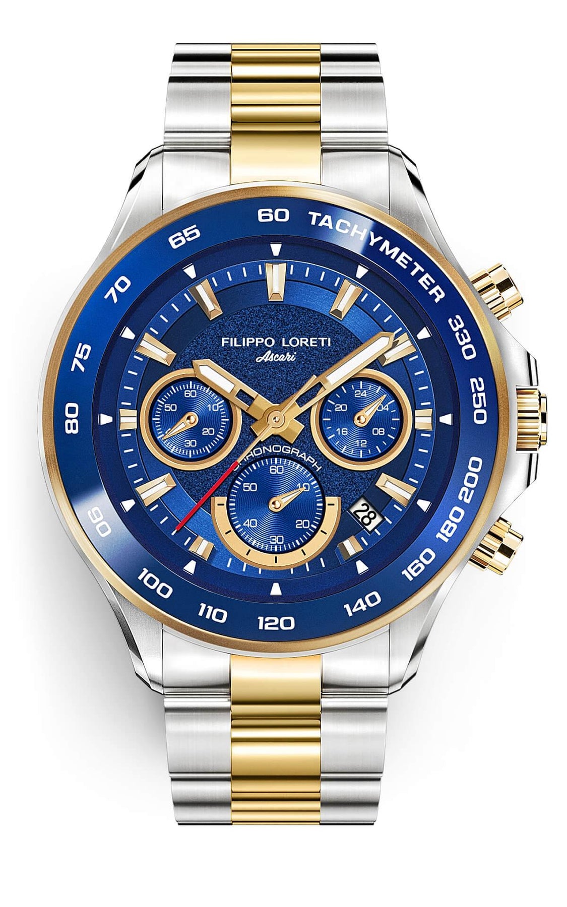Ascari Monza Two Tone Blue Gold Steel - Filippo Loreti