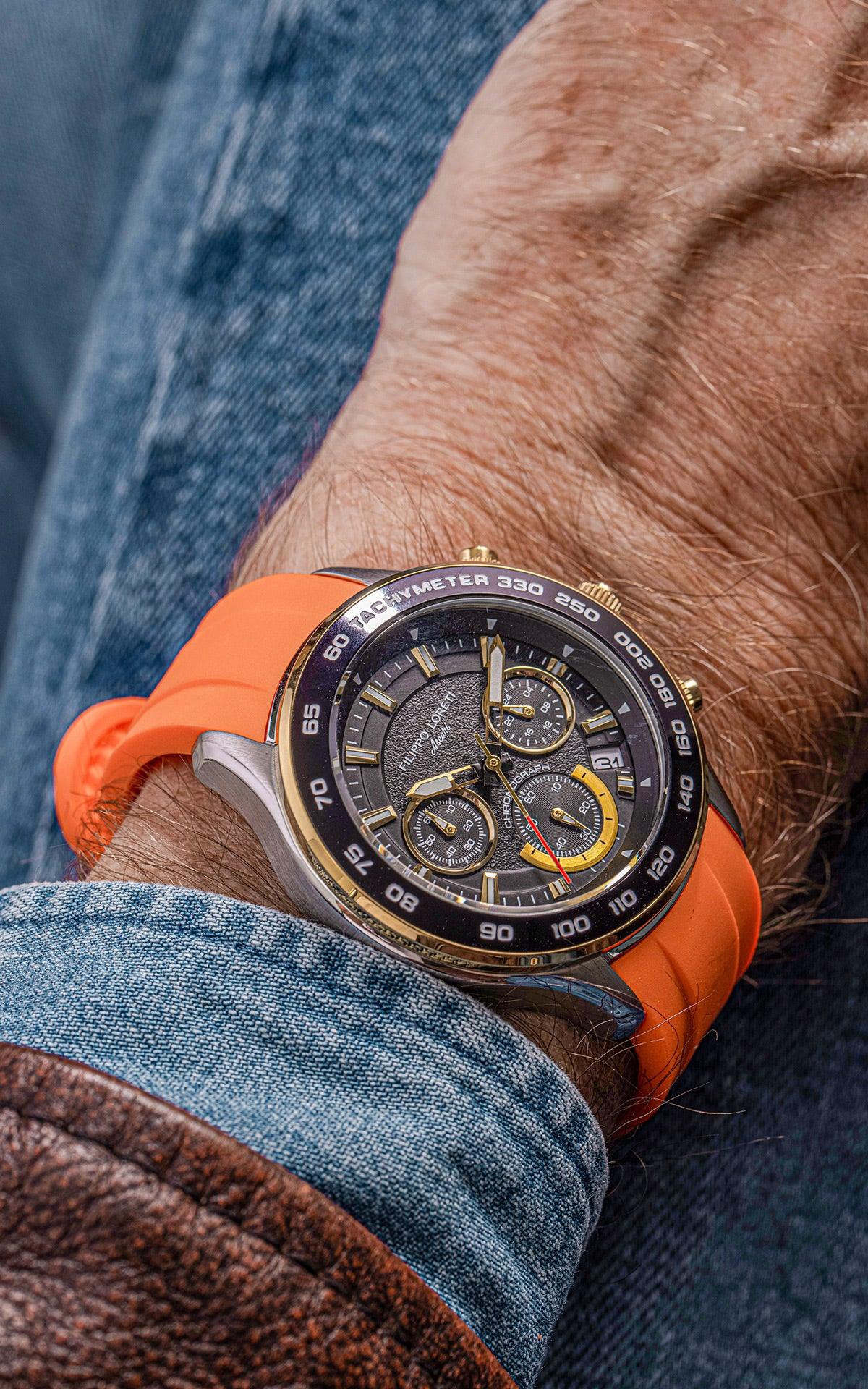 Ascari Monza Two Tone Black Gold Tiger Rubber - Filippo Loreti