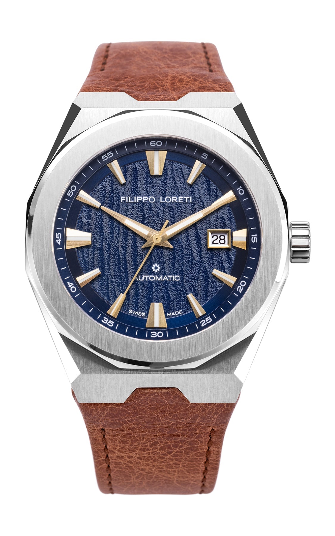 Matterhorn Blue Automatic Brown Leather
