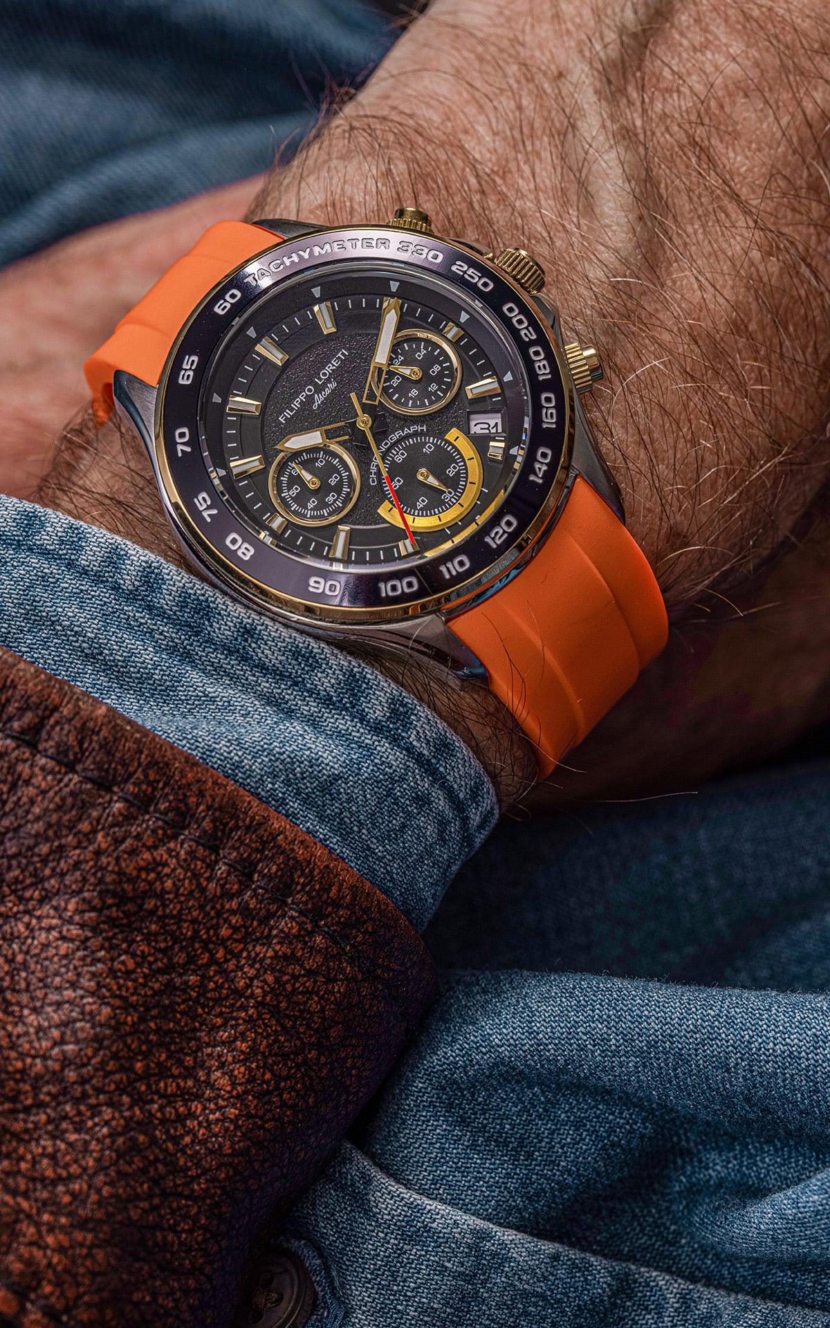 Ascari Monza Two Tone Black Gold Tiger Rubber - Filippo Loreti