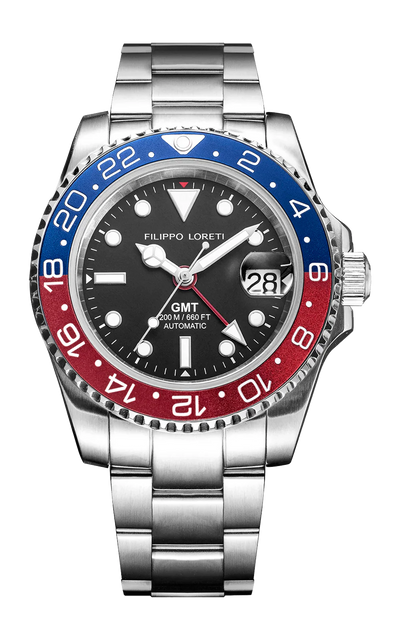 Aquadiver GMT Automatic Red & Blue