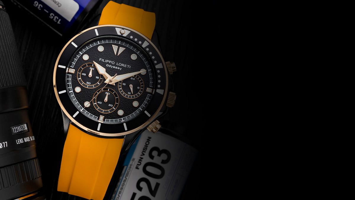 Odyssey Regatta Rose Gold | Orange Strap