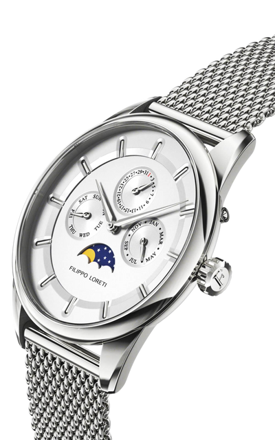 Venice Moonphase Silver Mesh