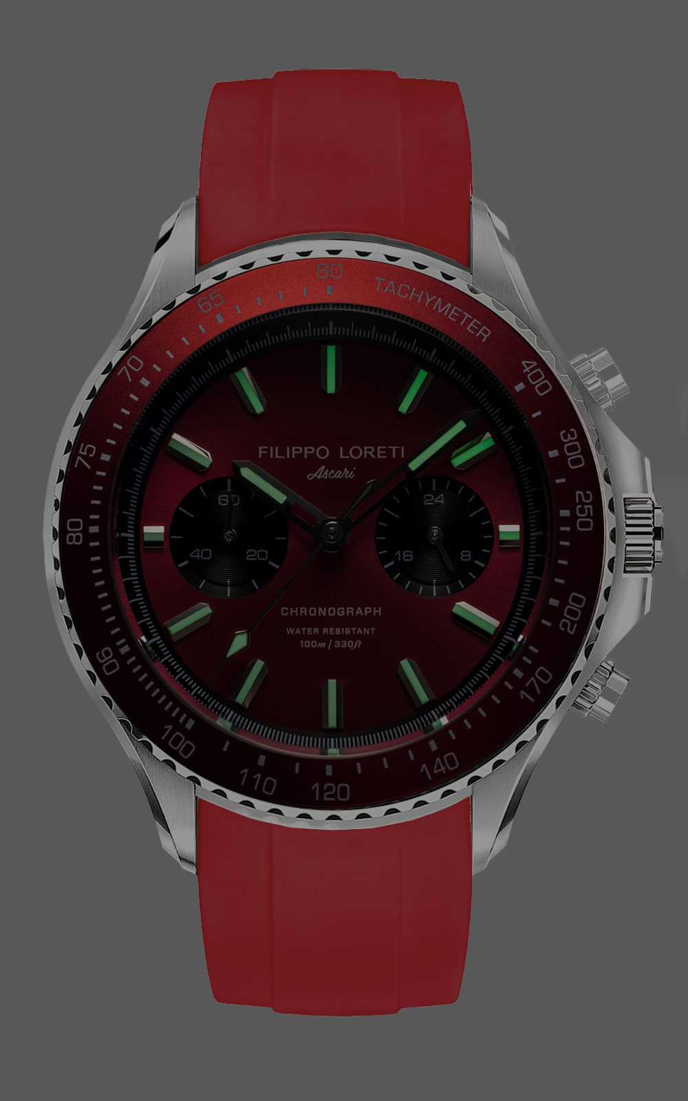 Ascari Monza Black Rose Tiger Rubber | Filippo Loreti Watch