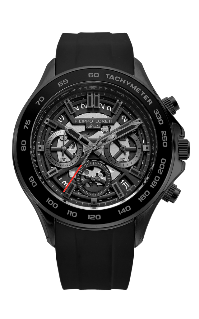 Ascari Monza Black Rose Tiger Rubber | Filippo Loreti Watch