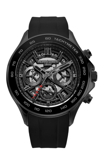 Ascari Monza Skeleton All Black Rubber