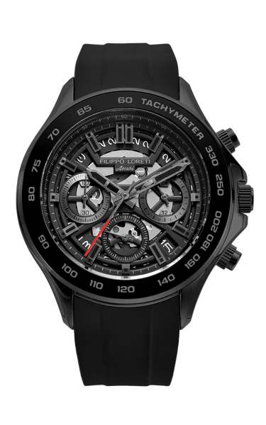 Ascari Monza Black Rose Tiger Rubber | Filippo Loreti Watch