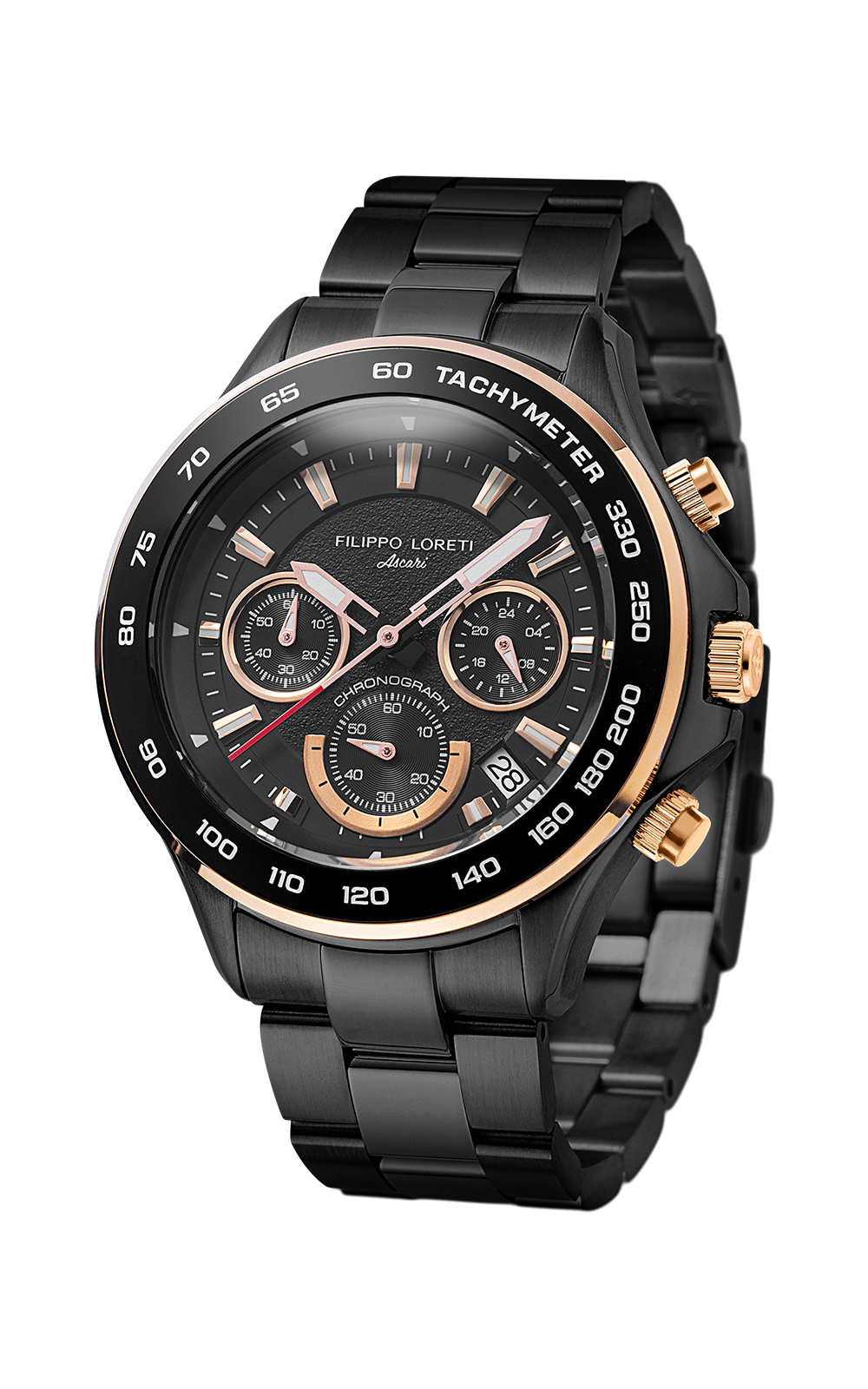 Ascari Monza Black Rose Tiger Rubber | Filippo Loreti Watch