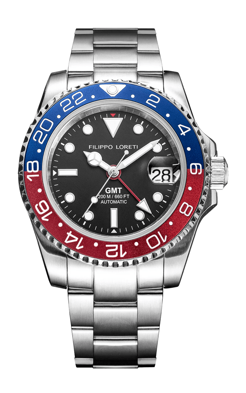 Aquadiver GMT Automatic Red & Blue