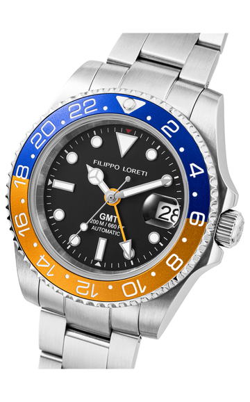 Aquadiver GMT Automatic Orange & Blue