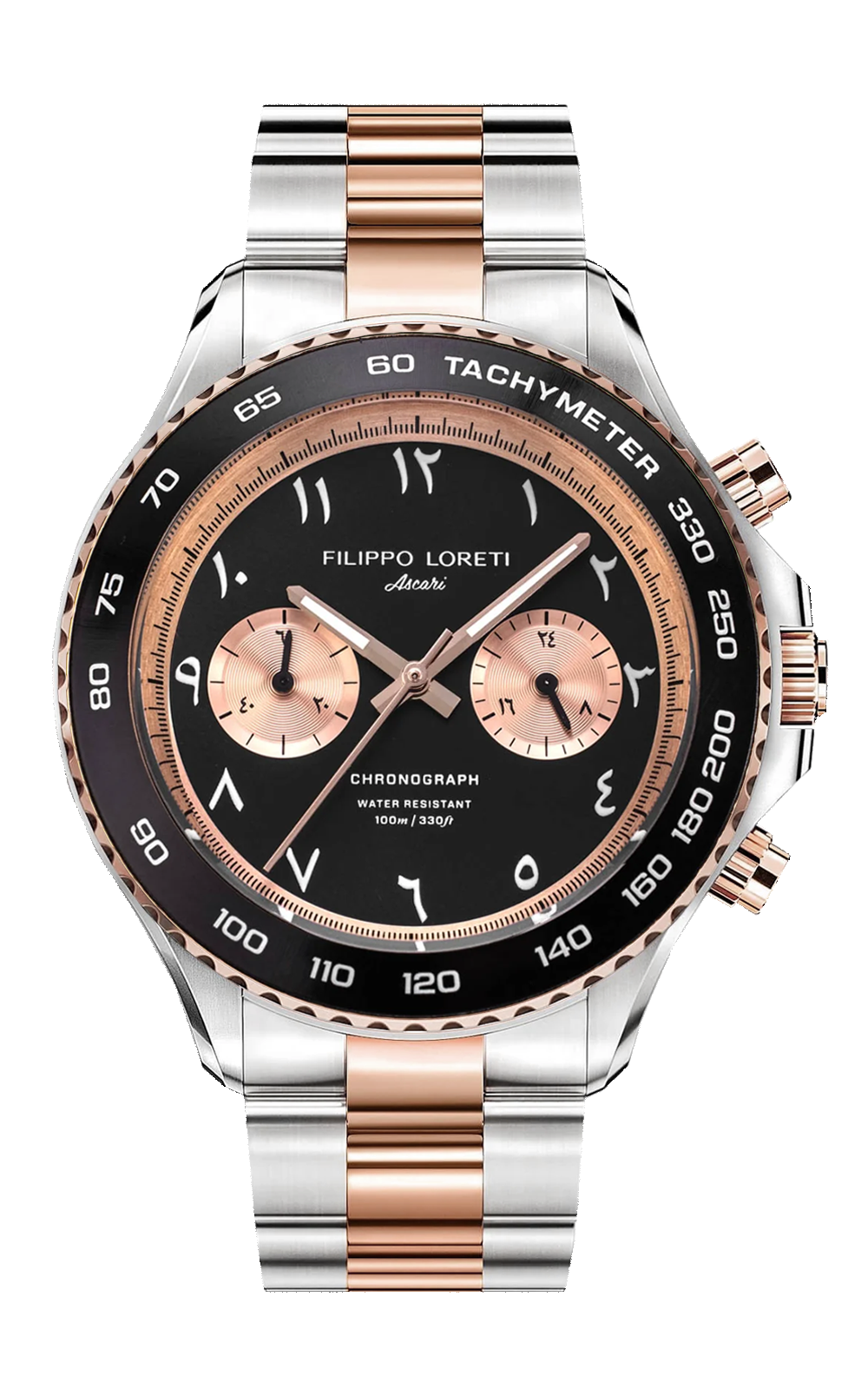 Ascari Arabic Dial Two Tone Rose Gold