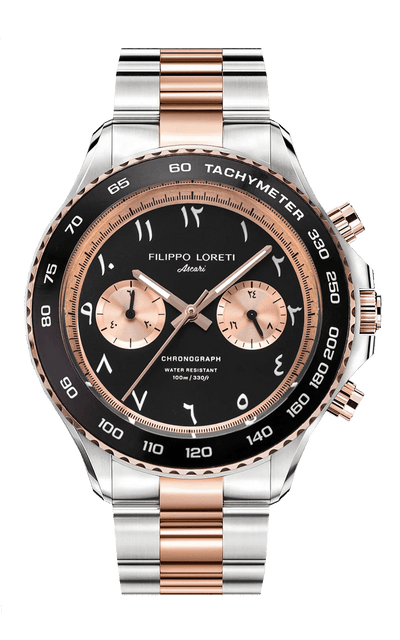 Ascari Arabic Dial Two Tone Rose Gold