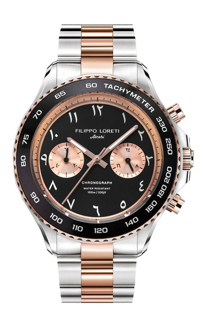 Ascari Arabic Dial Two Tone Rose Gold