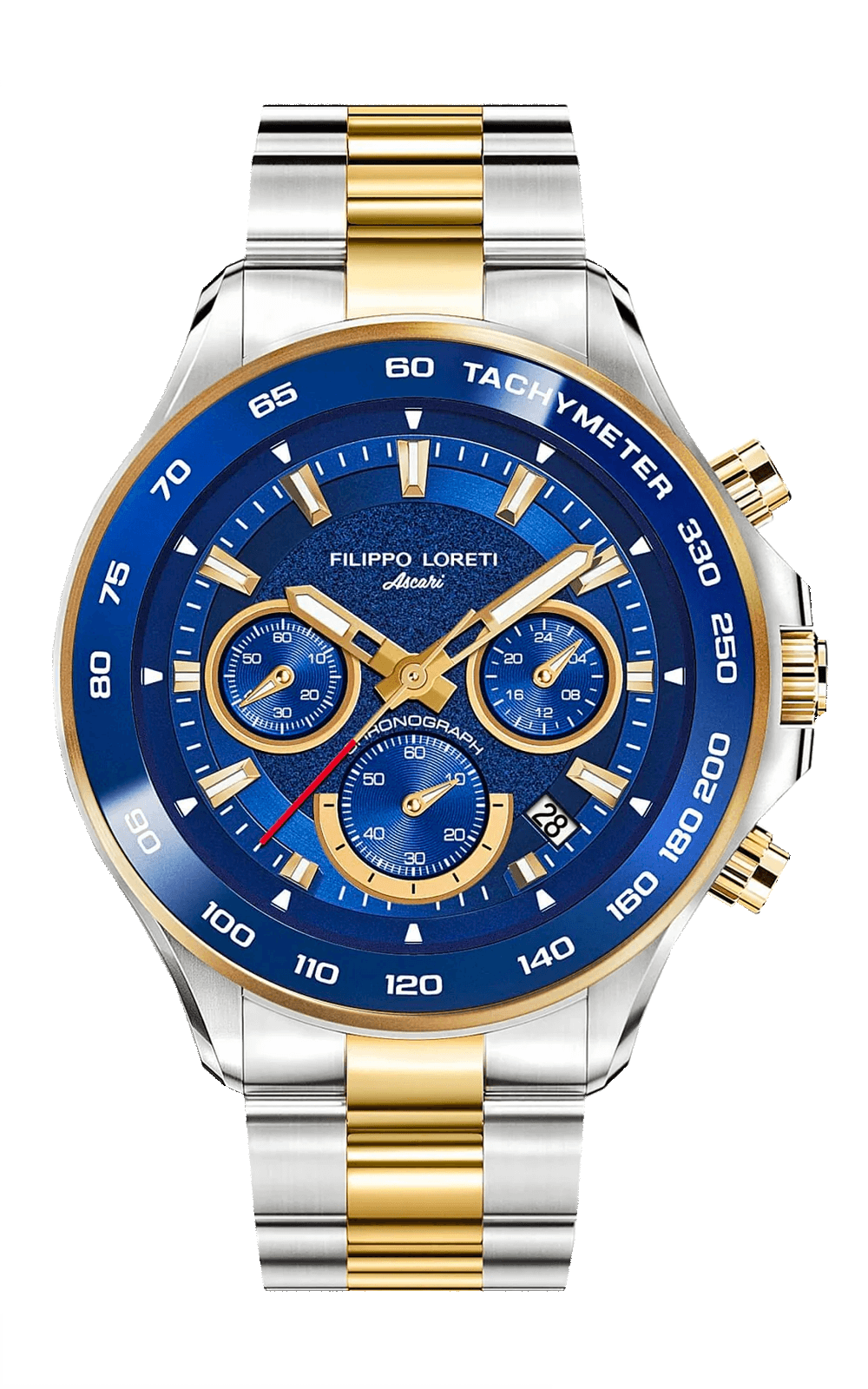 Ascari Monza Two Tone Blue Gold Steel