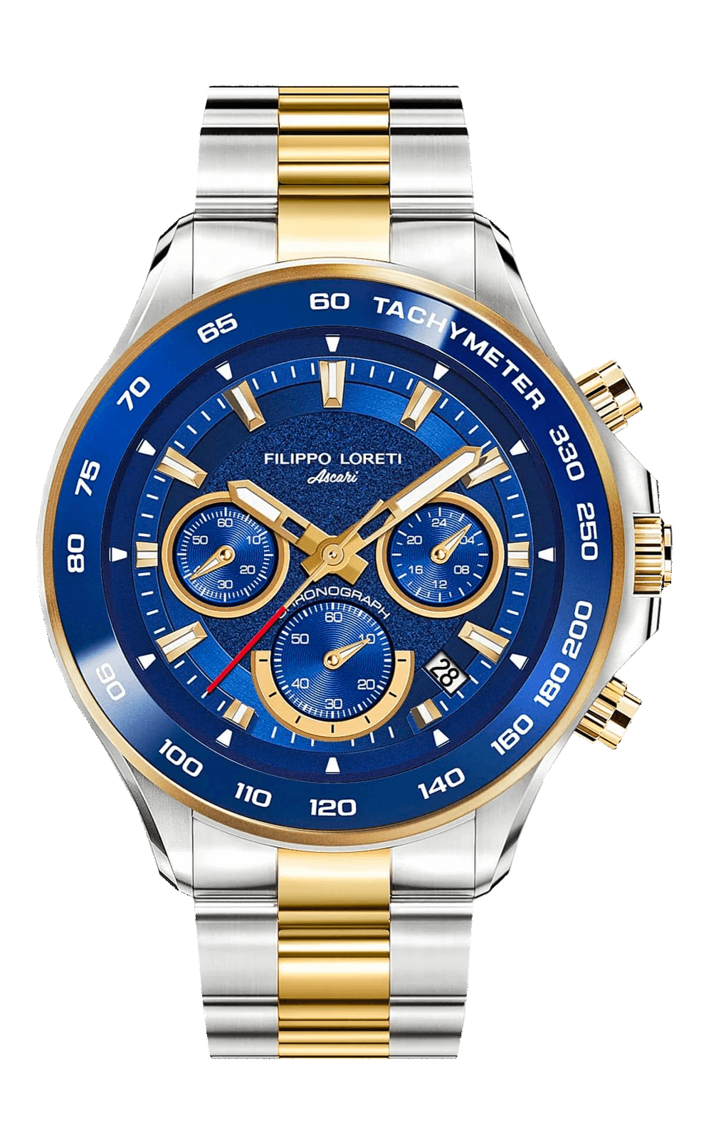 Ascari Monza Two Tone Blue Gold Steel