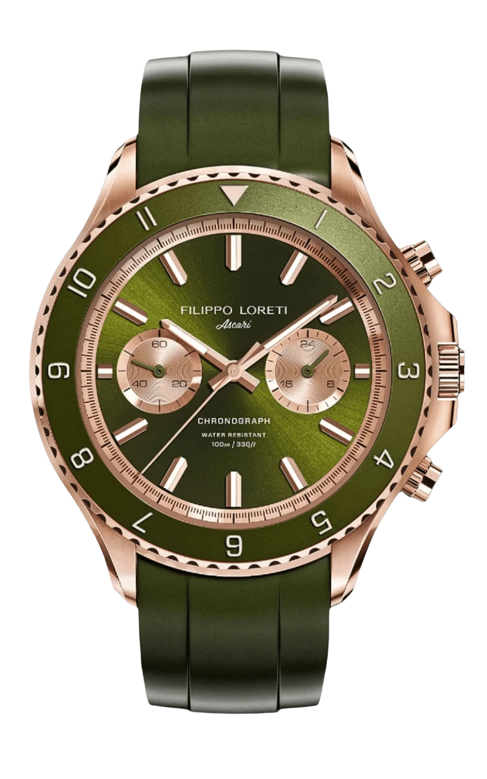 Ascari Moss Rose Gold Rubber