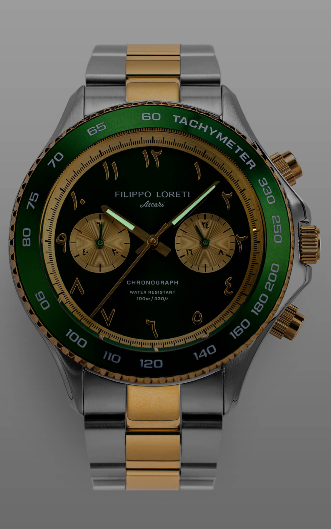 Ascari Arabic Dial Two Tone Gold