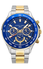 Ascari Monza Two Tone Blue Gold Steel