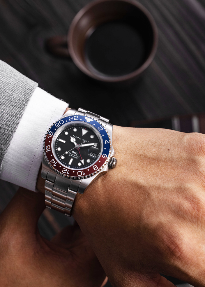 Aquadiver GMT Automatic Red & Blue