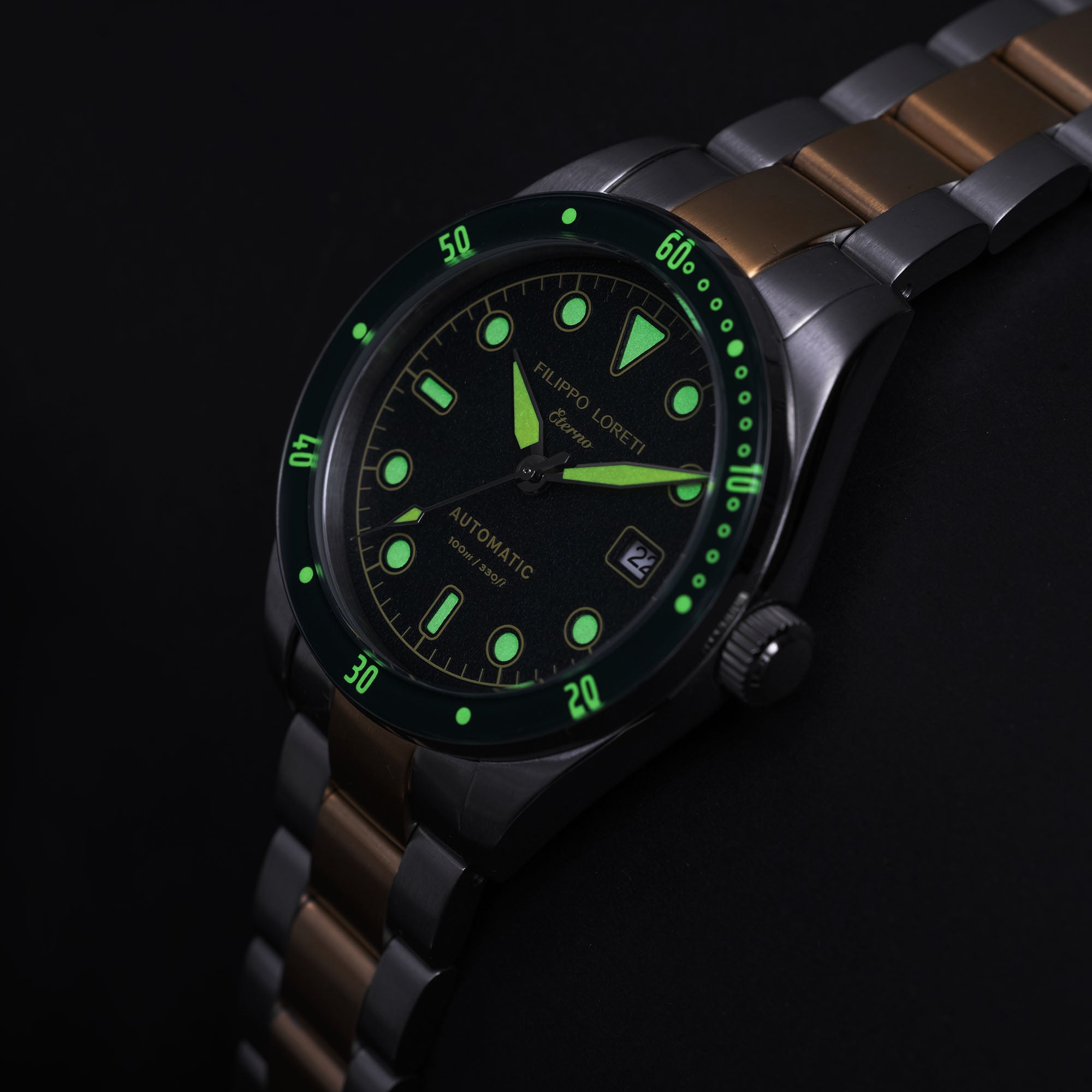 Eterno Automatic Two Tone Gold Diver – Filippo Loreti Watches