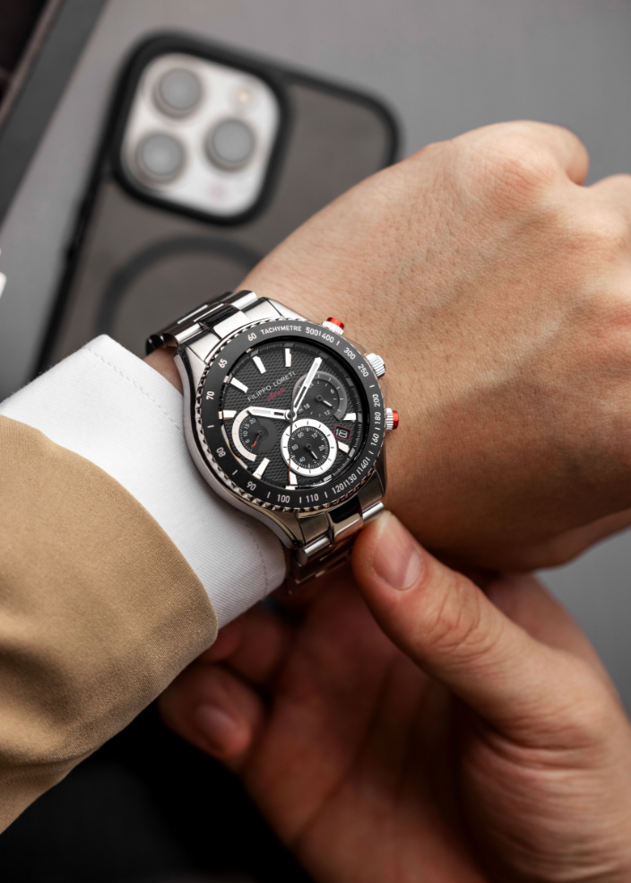 Ascari Sport Steel Black Leather