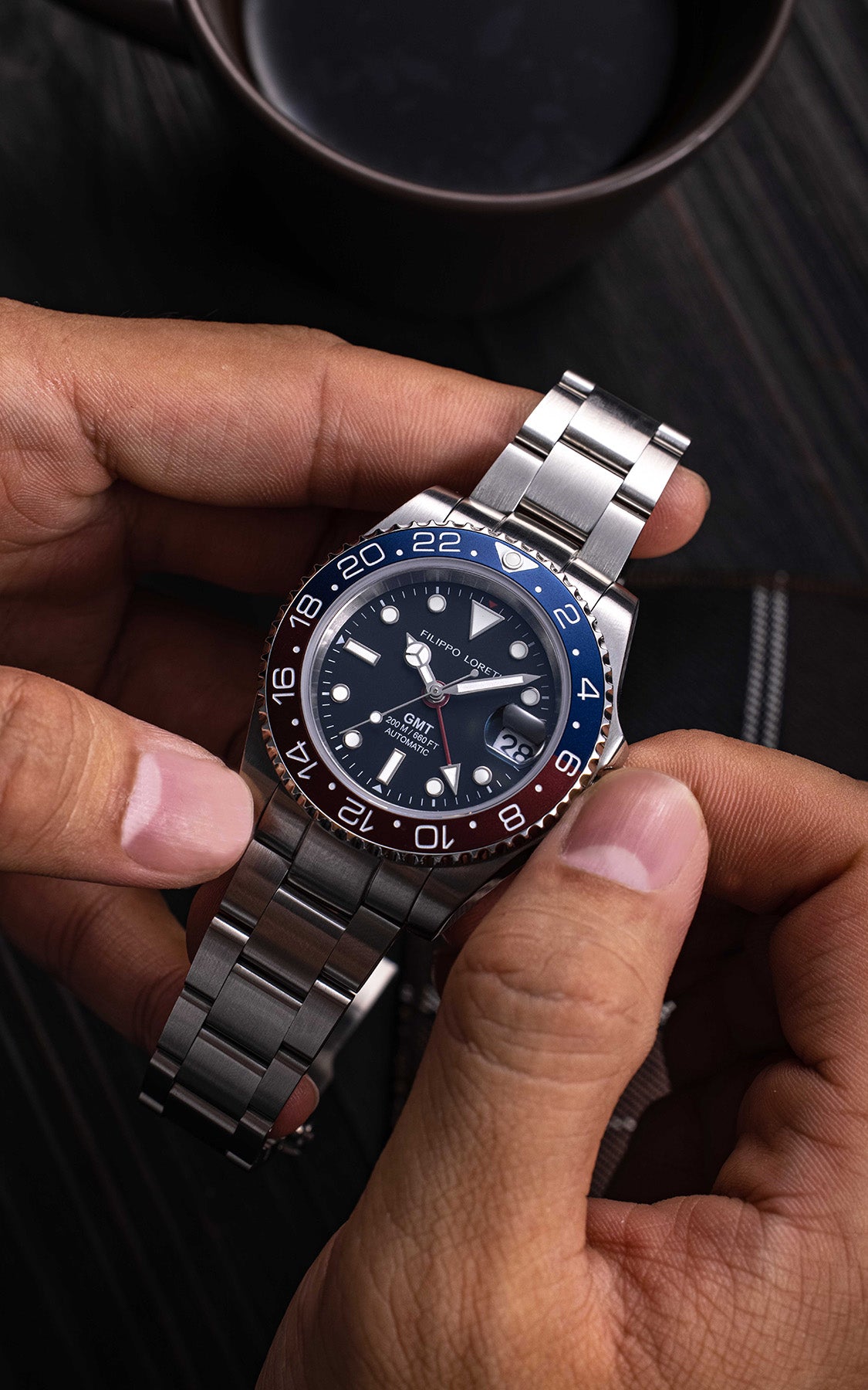 Aquadiver GMT Automatic Red & Blue