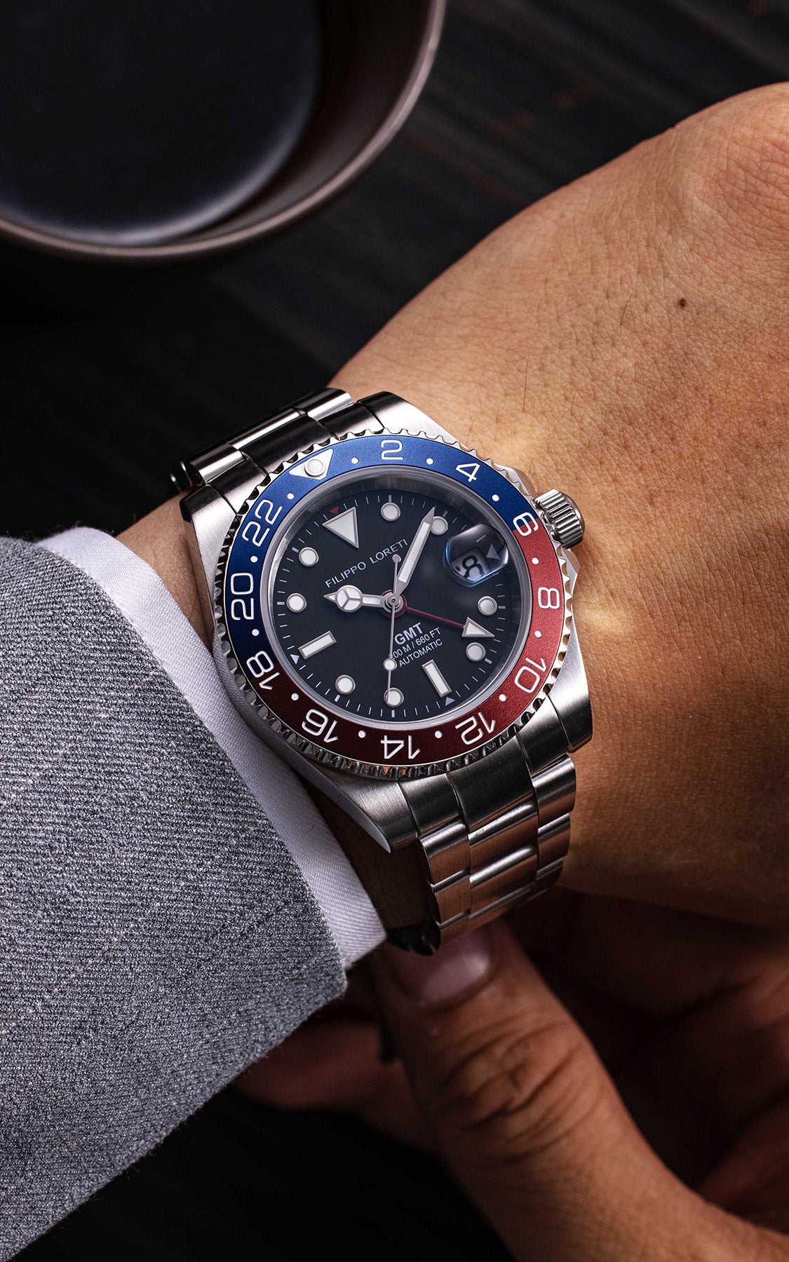 Aquadiver GMT Automatic Red & Blue
