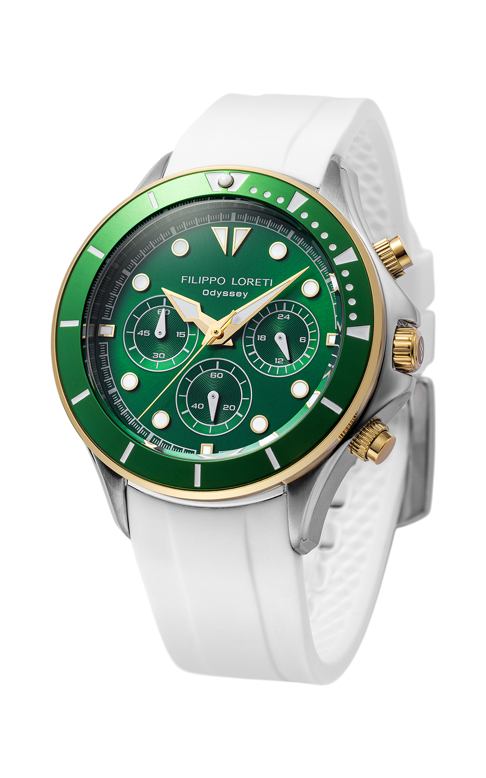 Odyssey Two Tone Green Link | Filippo Loreti Watch – Filippo