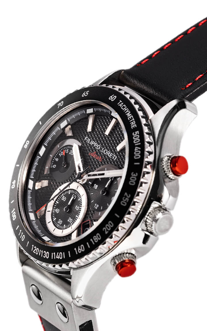 Ascari Sport Steel Black Leather