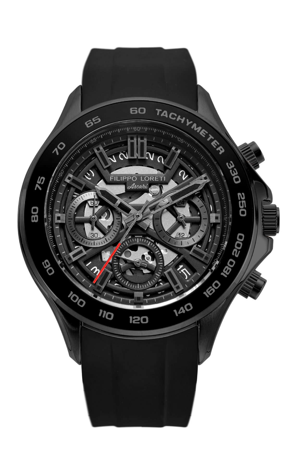 Ascari Monza Skeleton All Black Rubber