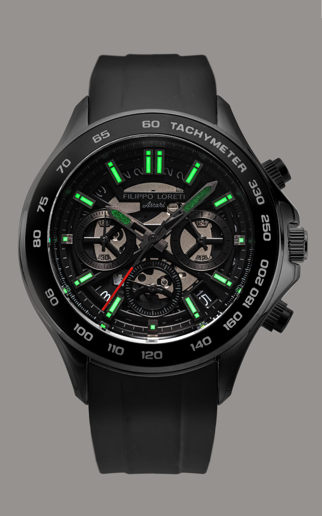 Ascari Monza Skeleton All Black Rubber