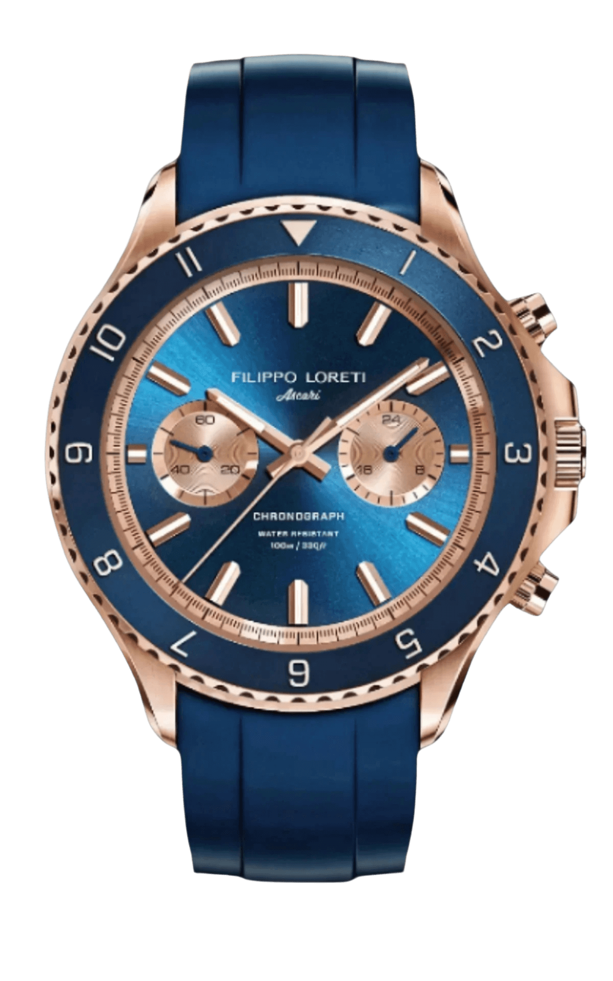 Ascari Indigo Rose Gold Rubber