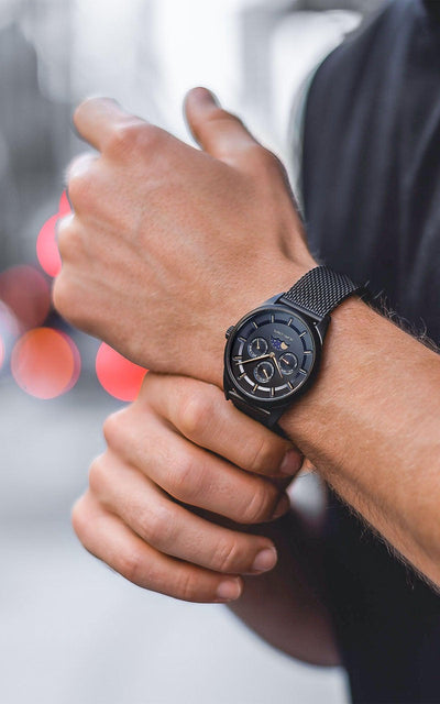 Venice Moonphase Black Gold Mesh - Filippo Loreti