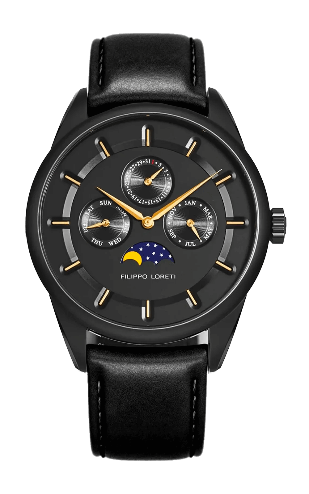 Venice Moonphase Black Gold