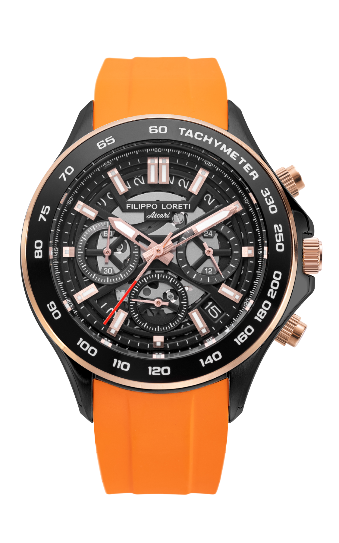 Ascari Monza Skeleton Black Rose Tiger Rubber