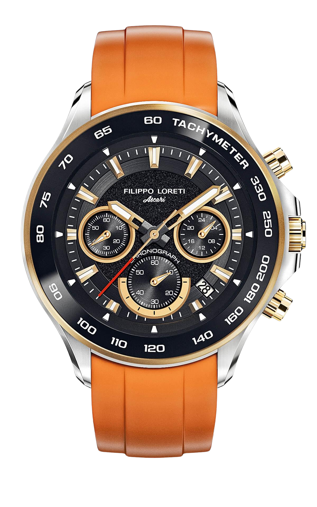 Ascari Monza Two Tone Black Gold Tiger Rubber