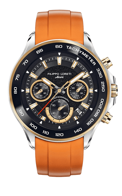 Ascari Monza Two Tone Black Gold Tiger Rubber