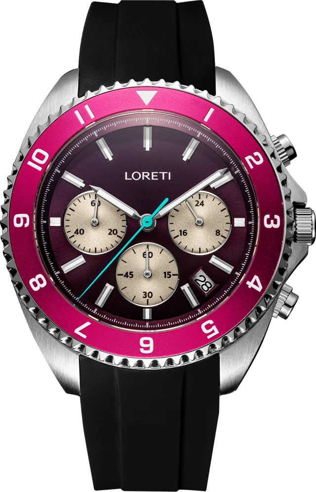 Ascari Mexico on a black rubber strap