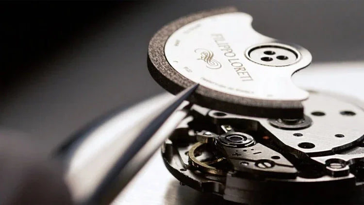 Close-up of a watch movement