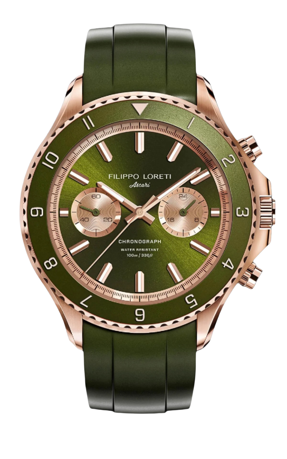 Ascari Moss Rose Gold Rubber