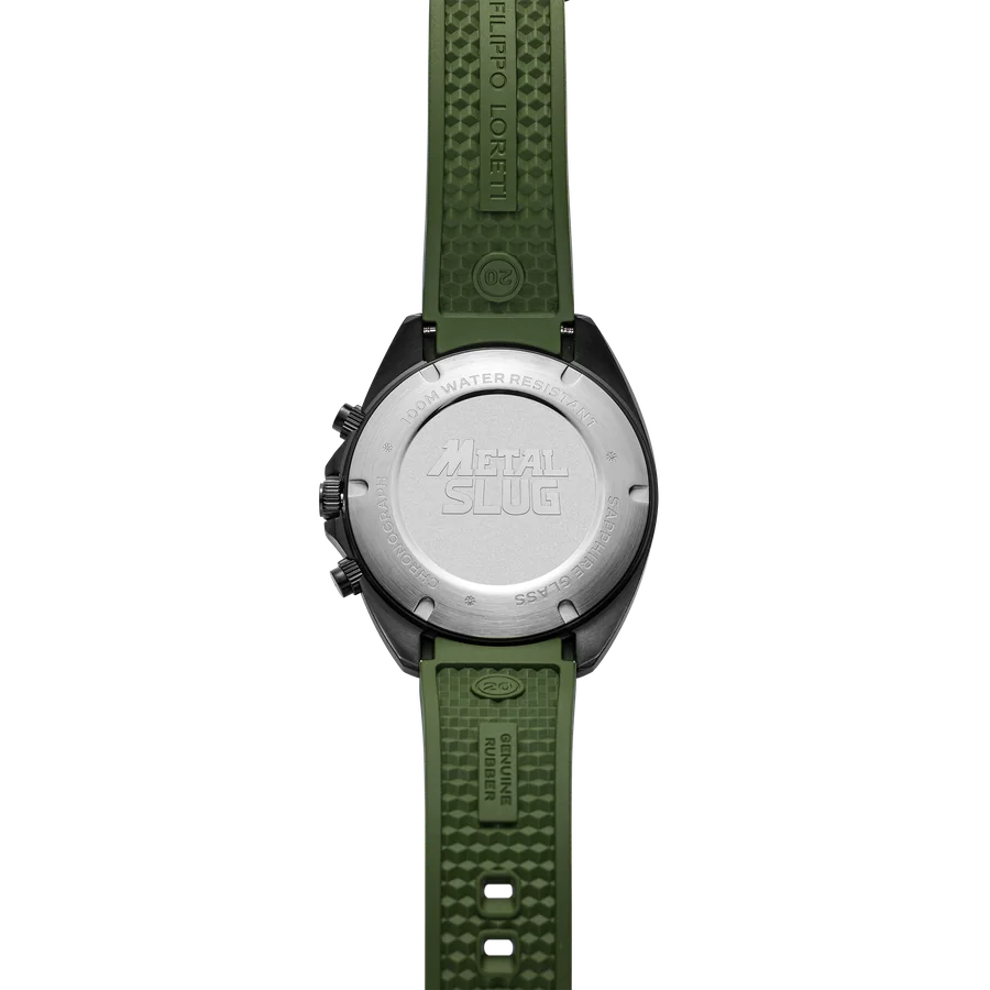 Metal Slug Jungle Raid on rubber strap, caseback view