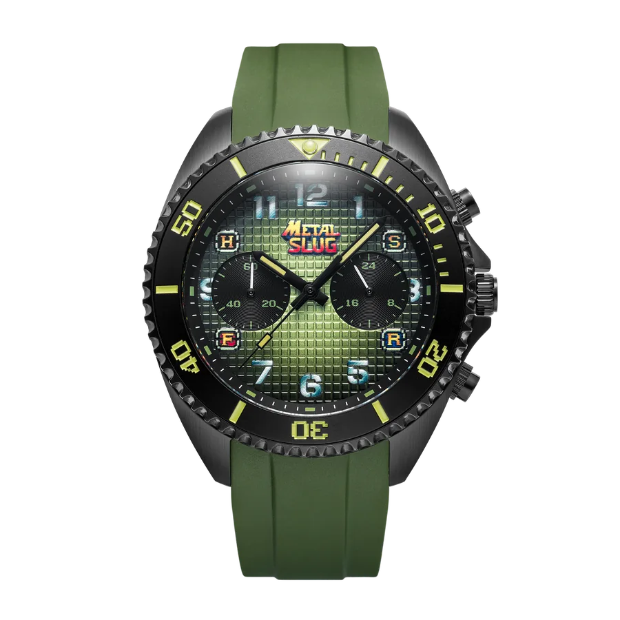 Metal Slug Jungle Raid on rubber strap, front view