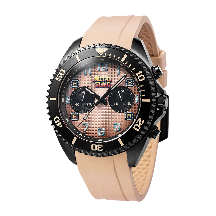 Metal Slug Desert Raid on rubber strap, angled view
